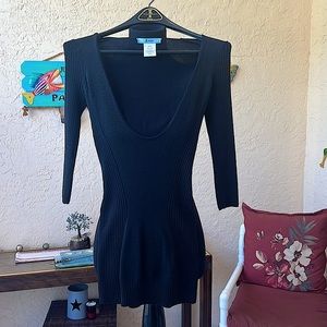 Marciano LBD - U-Neck Mini Dress (Black)